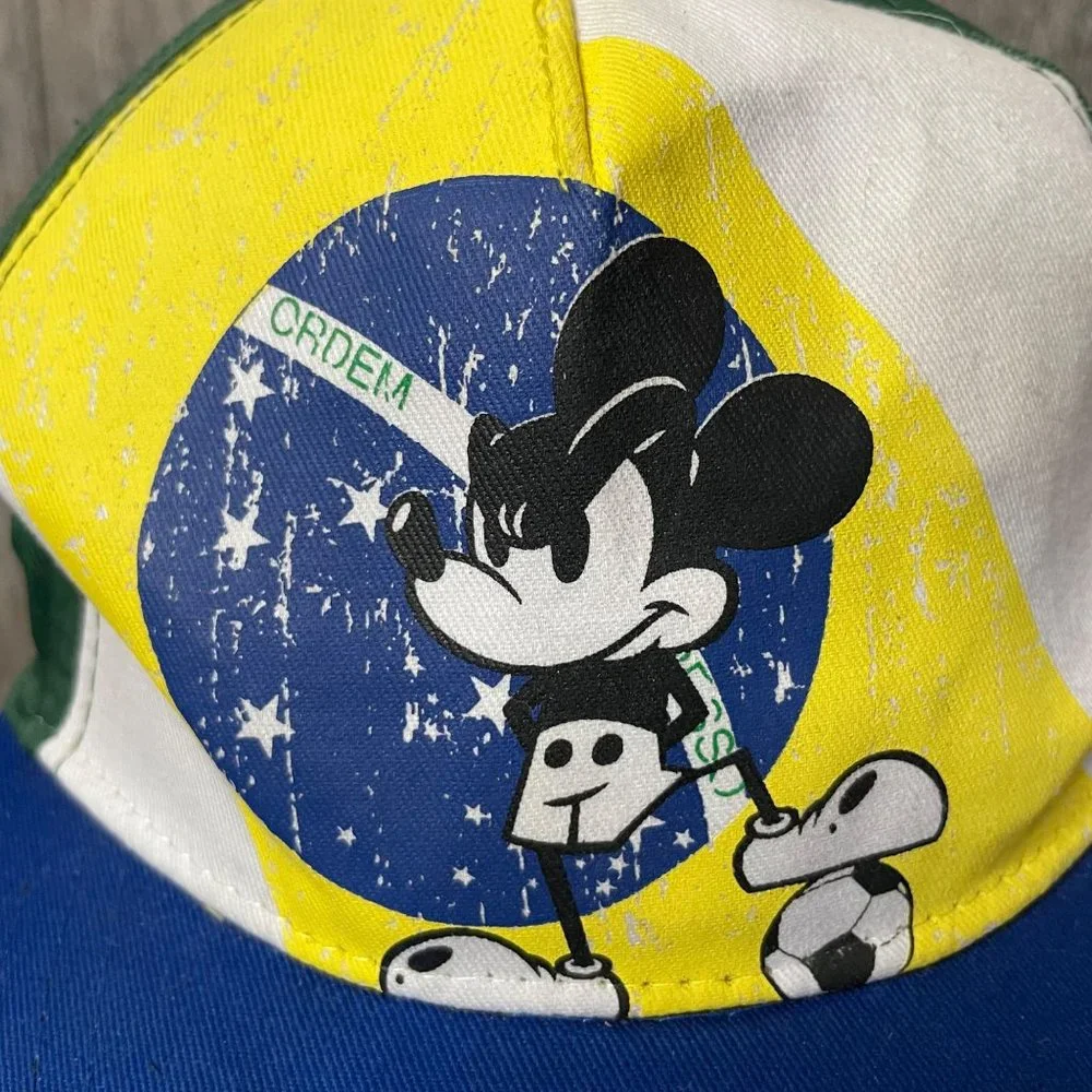 Disney Parks 2013 Brasil Mickey Mouse Adjustable Kids Baseball Hat Unisex
